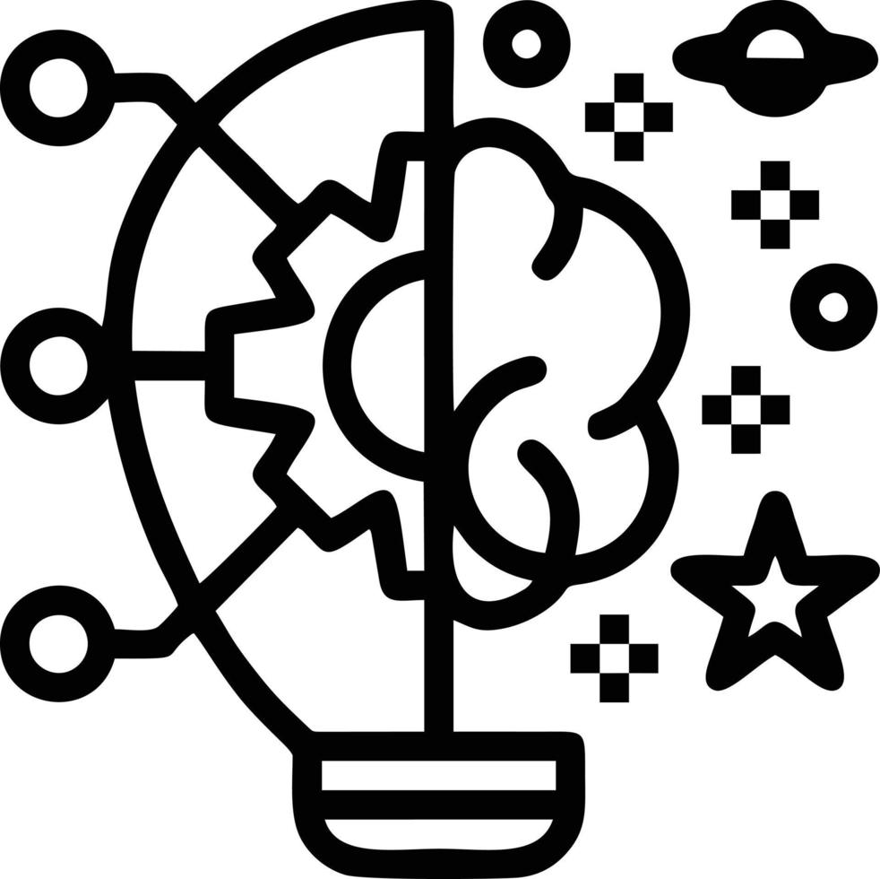 Idea solution icon symbol vector image. Illustration of the creative innovation concept design. EPS 10
