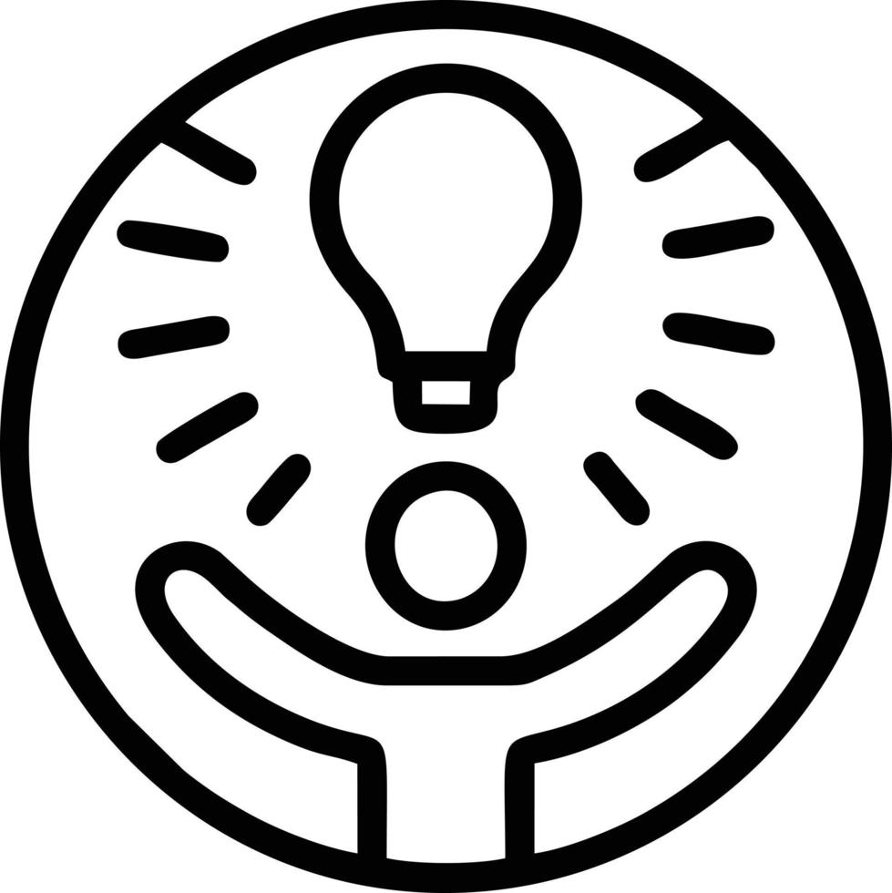 Idea solution icon symbol vector image. Illustration of the creative innovation concept design. EPS 10