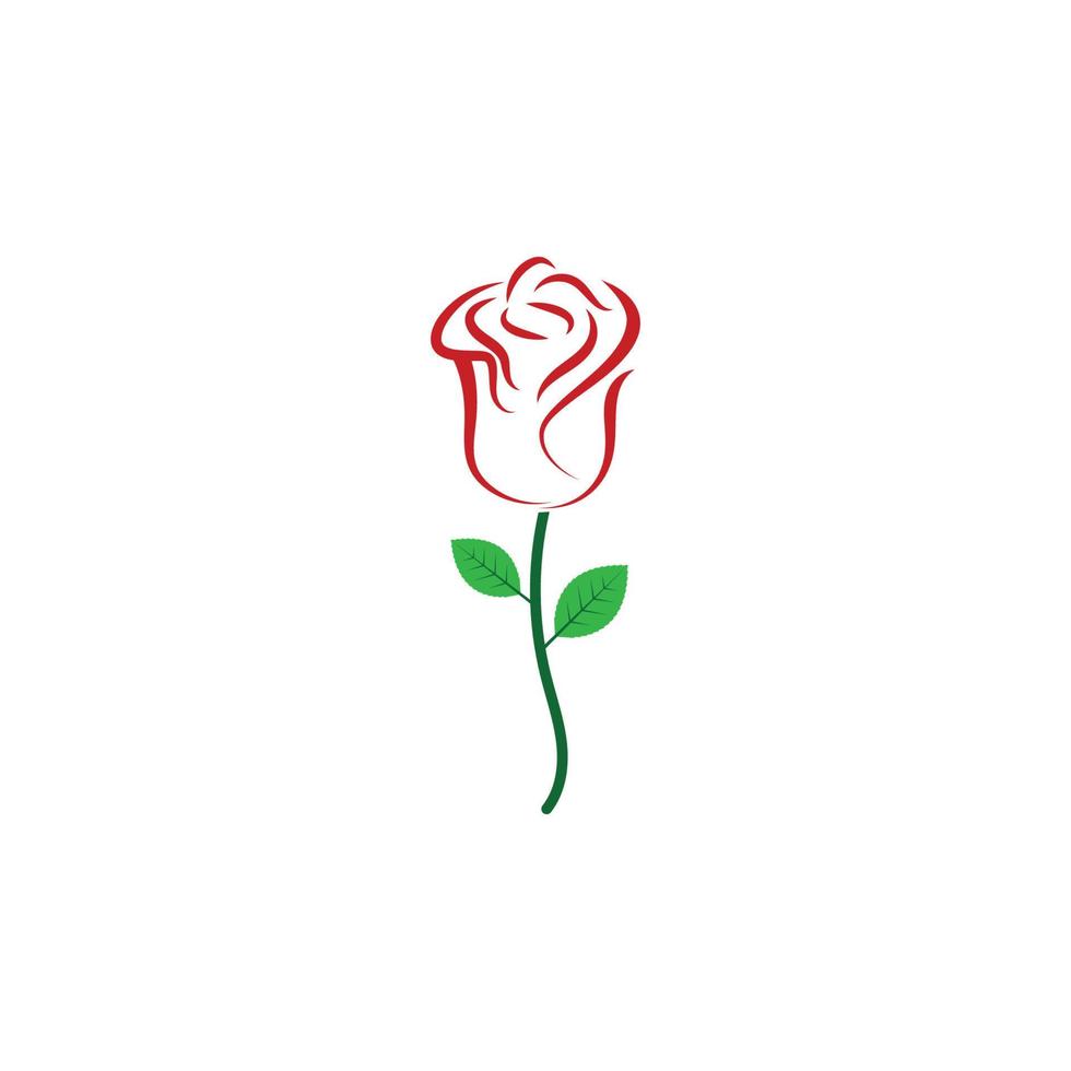 Rosa flor logo vector modelo