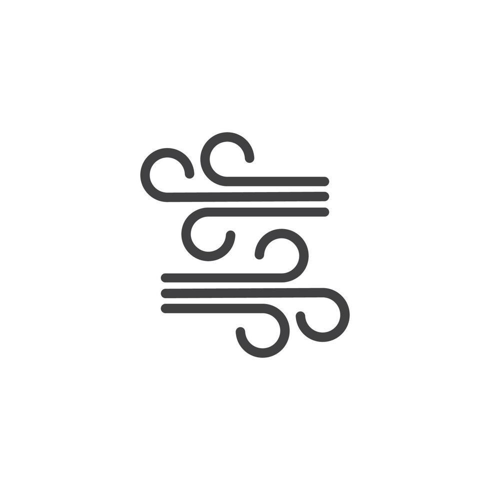 wind icon logo vector illustration