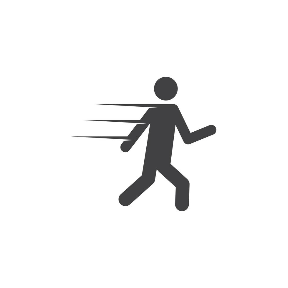 corriendo personas icono vector ilustración diseño