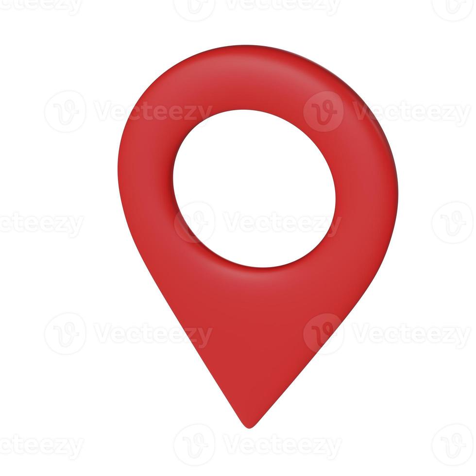 Red location mark. Gps red pin. photo