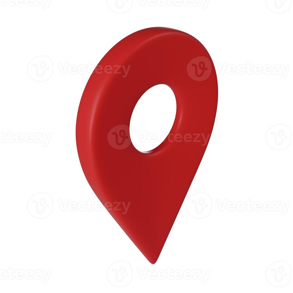 rojo ubicación marca. GPS rojo alfiler. foto