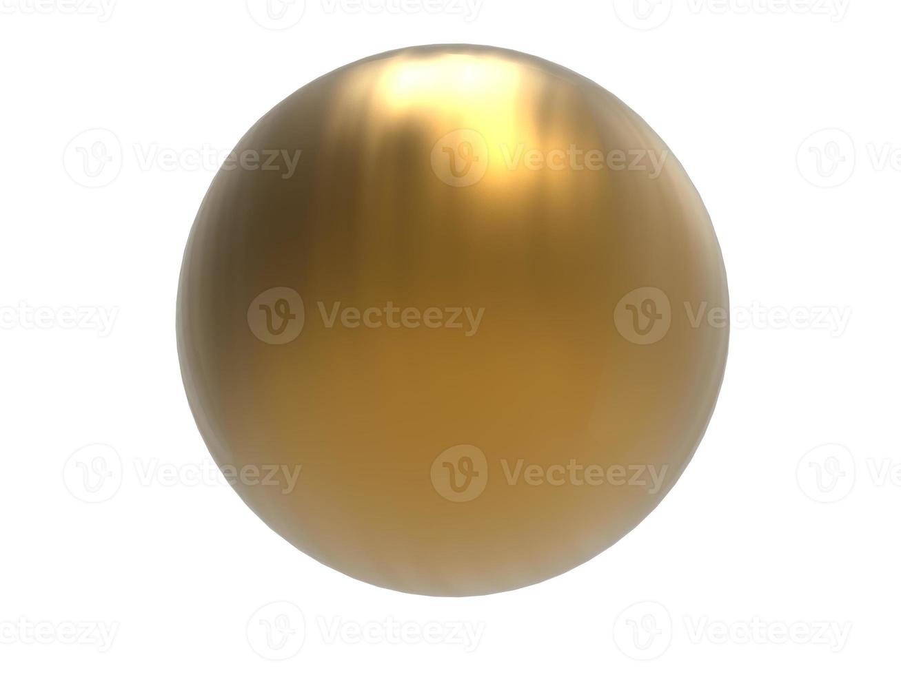 Bronze matte sphere. 3D render. photo