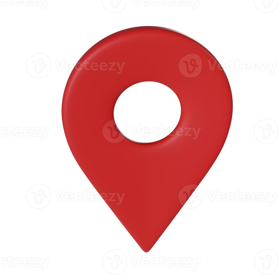 Red location mark. Gps red pin. photo