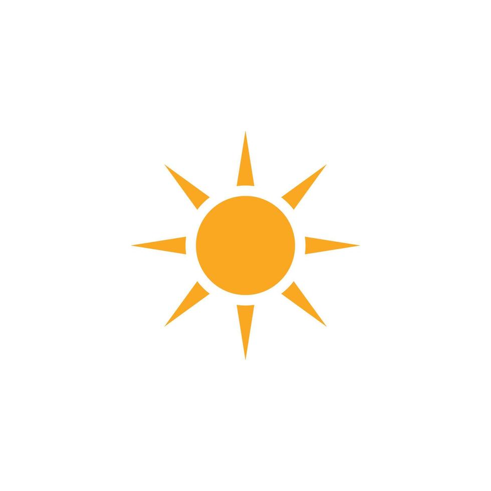 icono de vector de logotipo de ilustración de sol