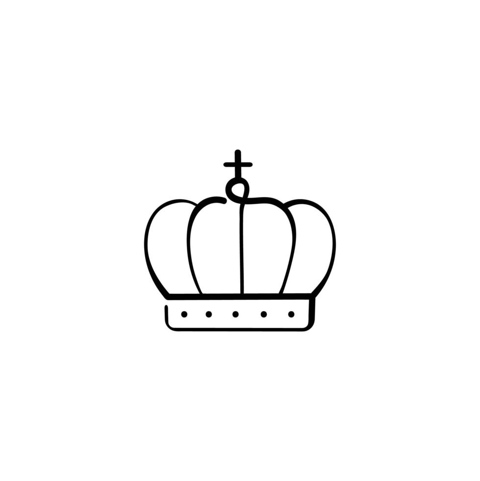 Crown Line Style Icon Design vector