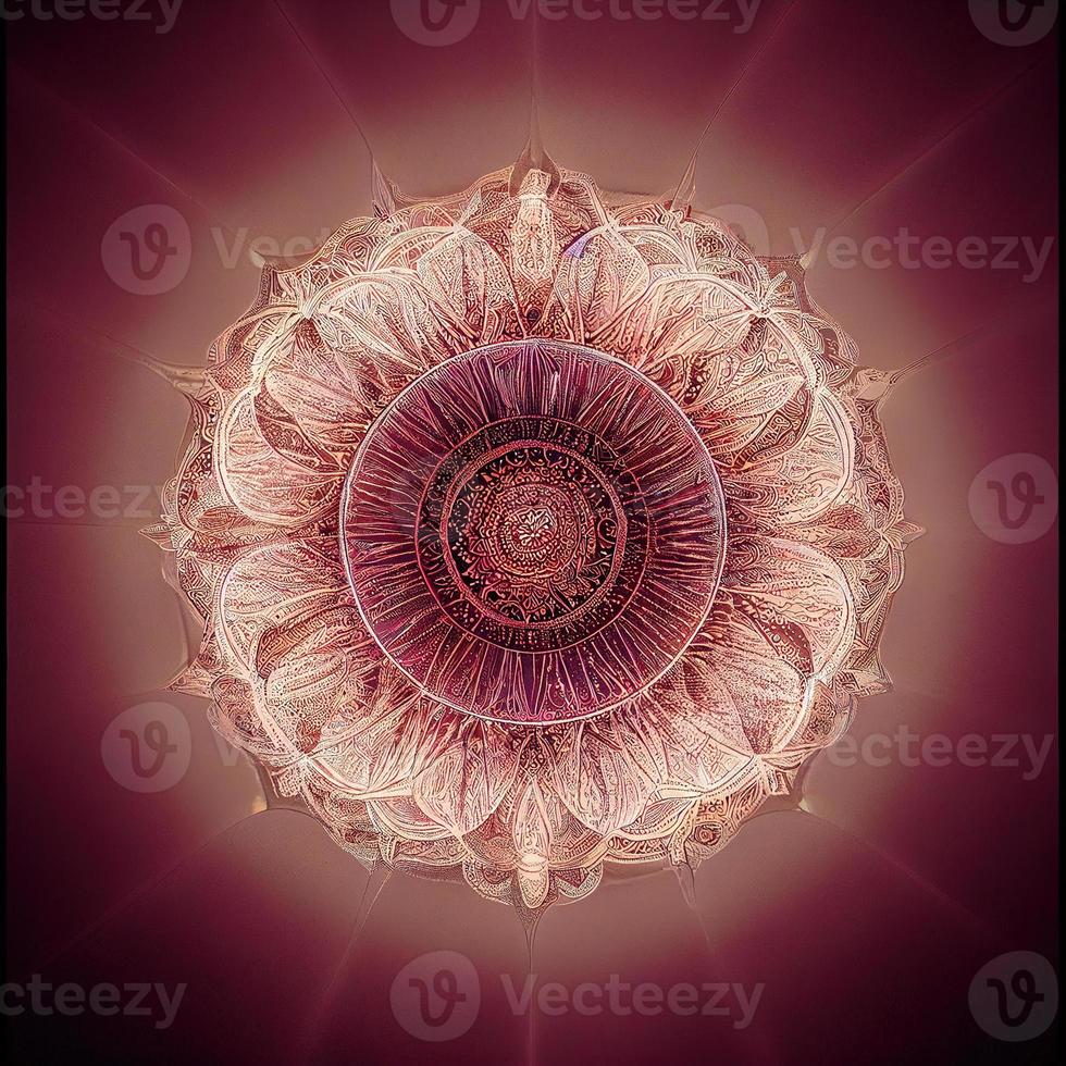 Mandala for meditation. AI render photo