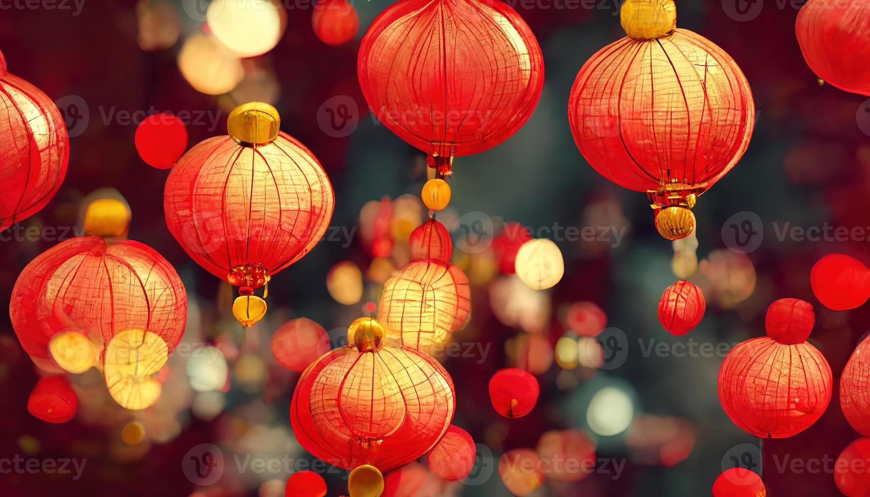 New Year in China. AI render photo