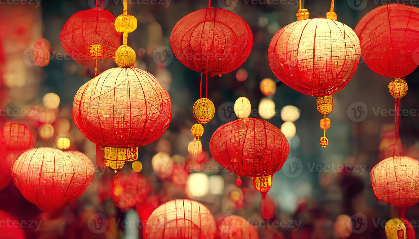 New Year in China. AI render photo