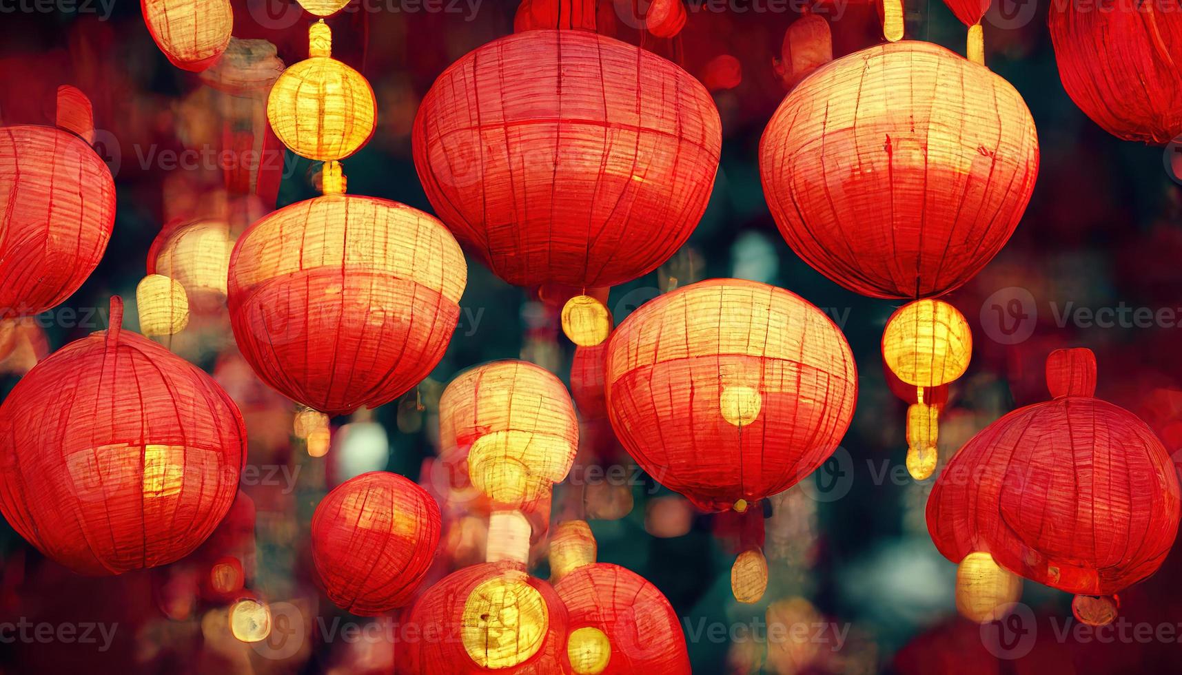 New Year in China. AI render photo