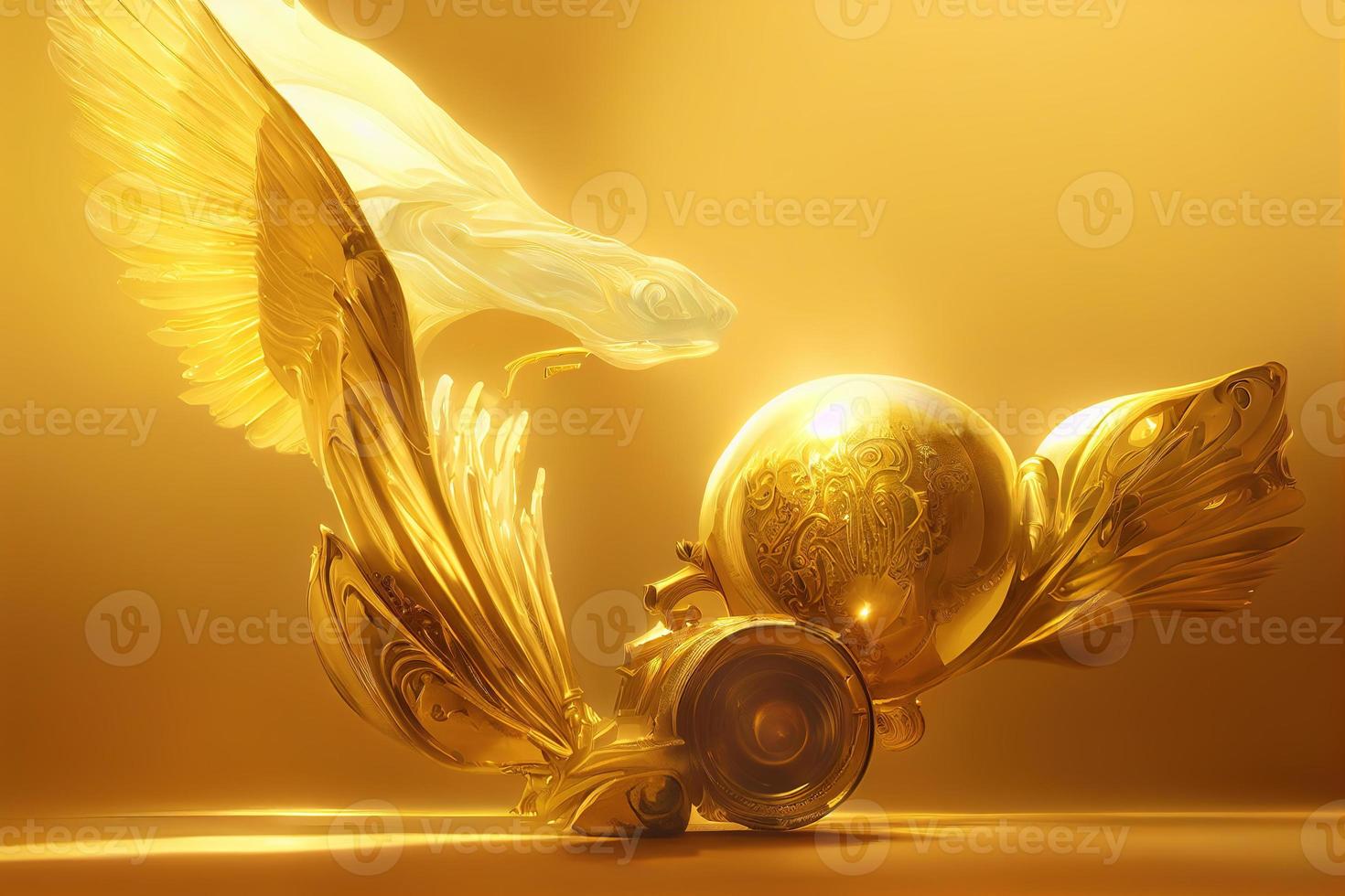 Gold Royal background. AI render photo