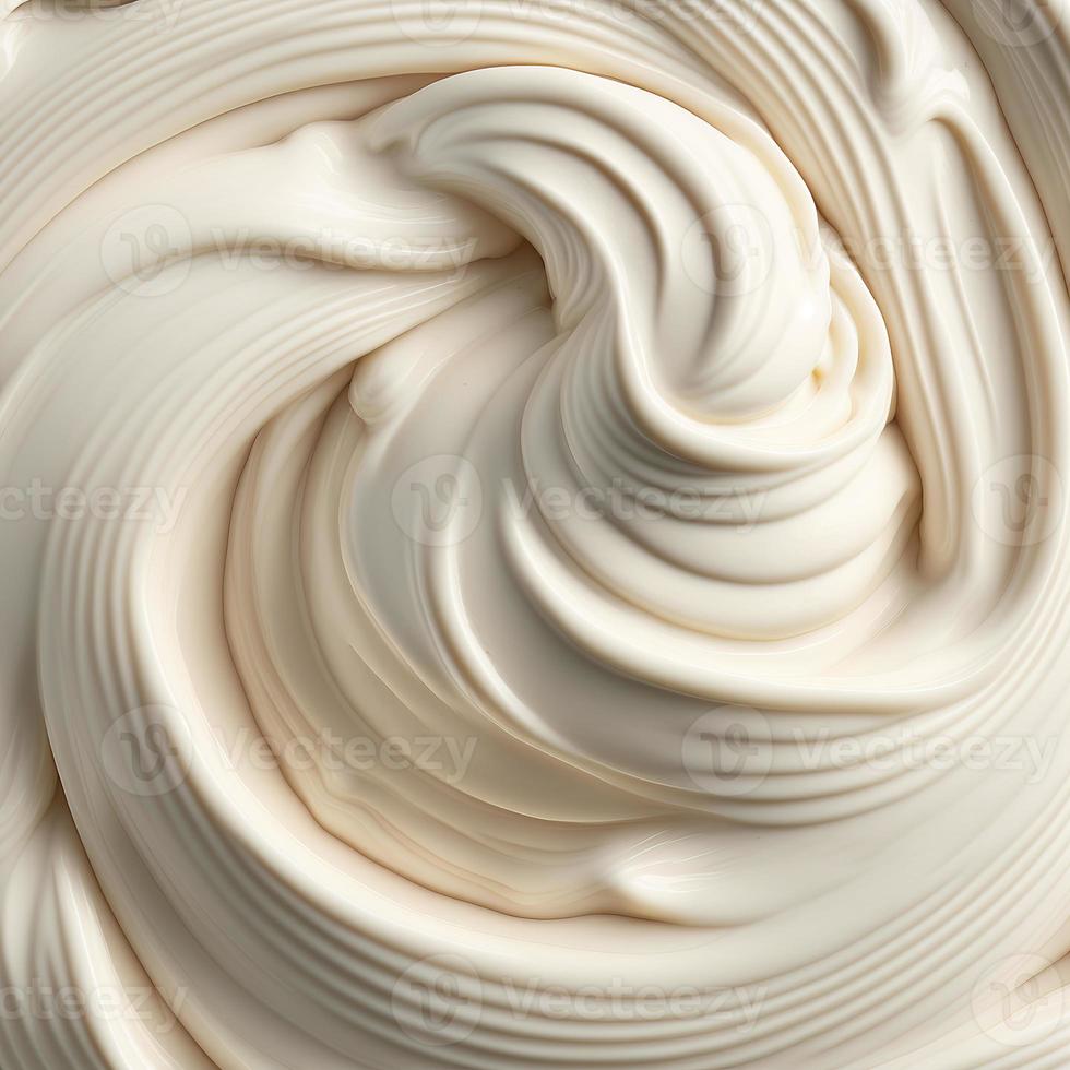 Mayonnaise swirl texture. AI render photo