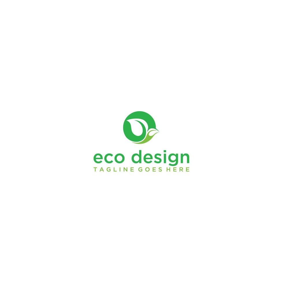 eco simpático orgánico natural producto web icono verde logo plano vector ilustración