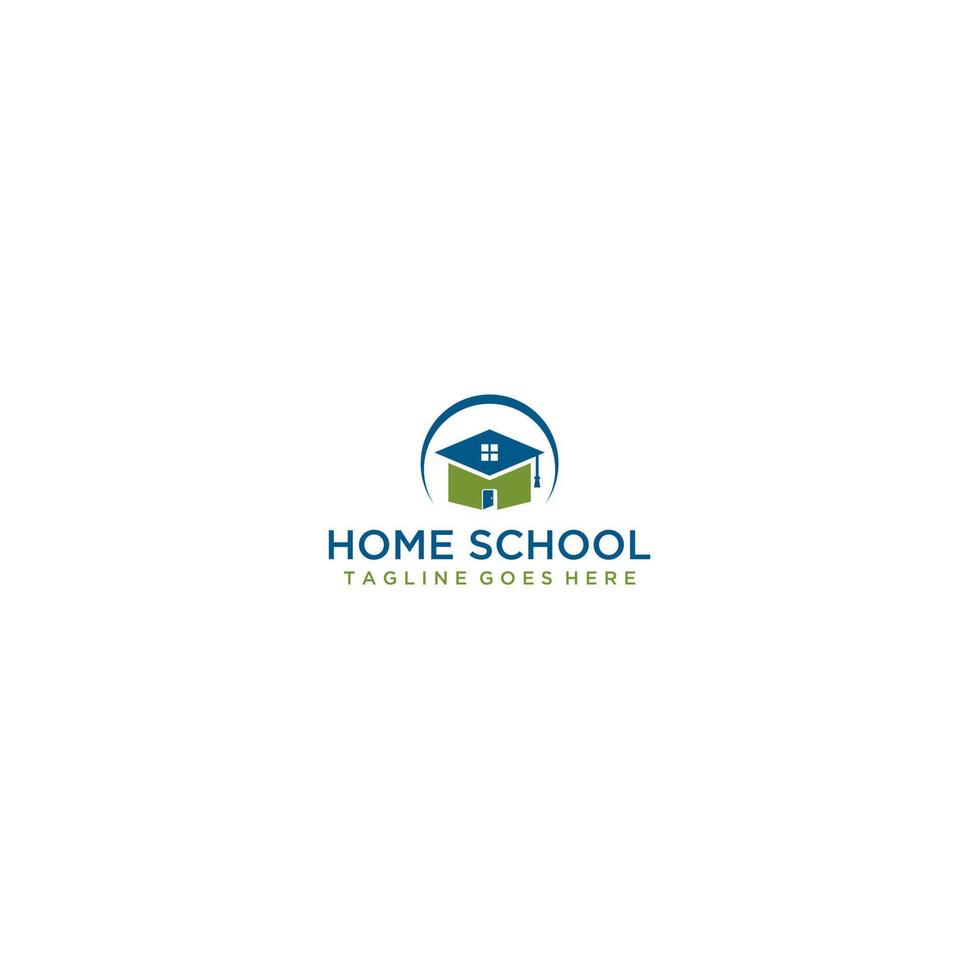 hogar colegio logo modelo ilustración. vector