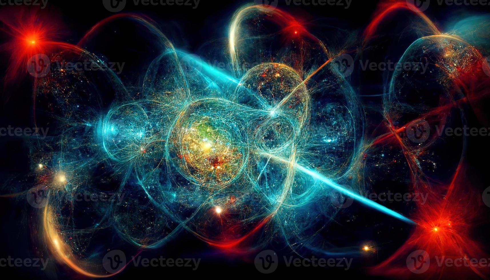 Cosmic abstract background. AI render. photo