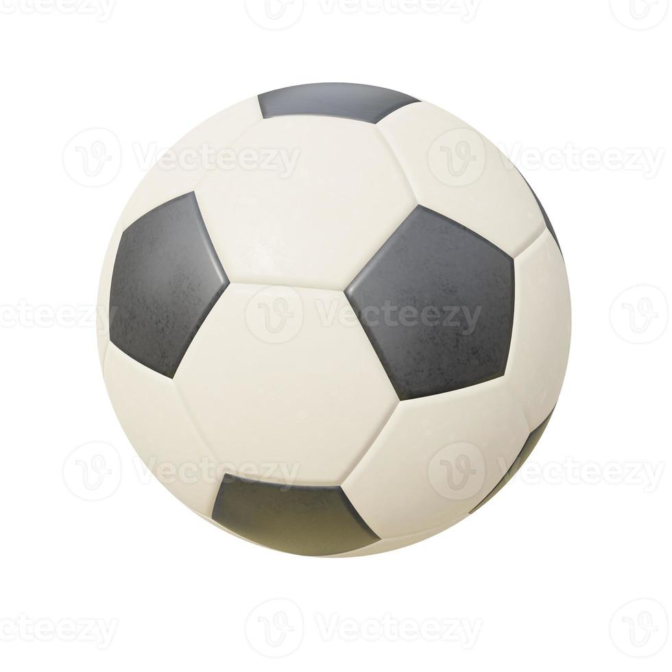 Leather soccer ball. 3D render. photo