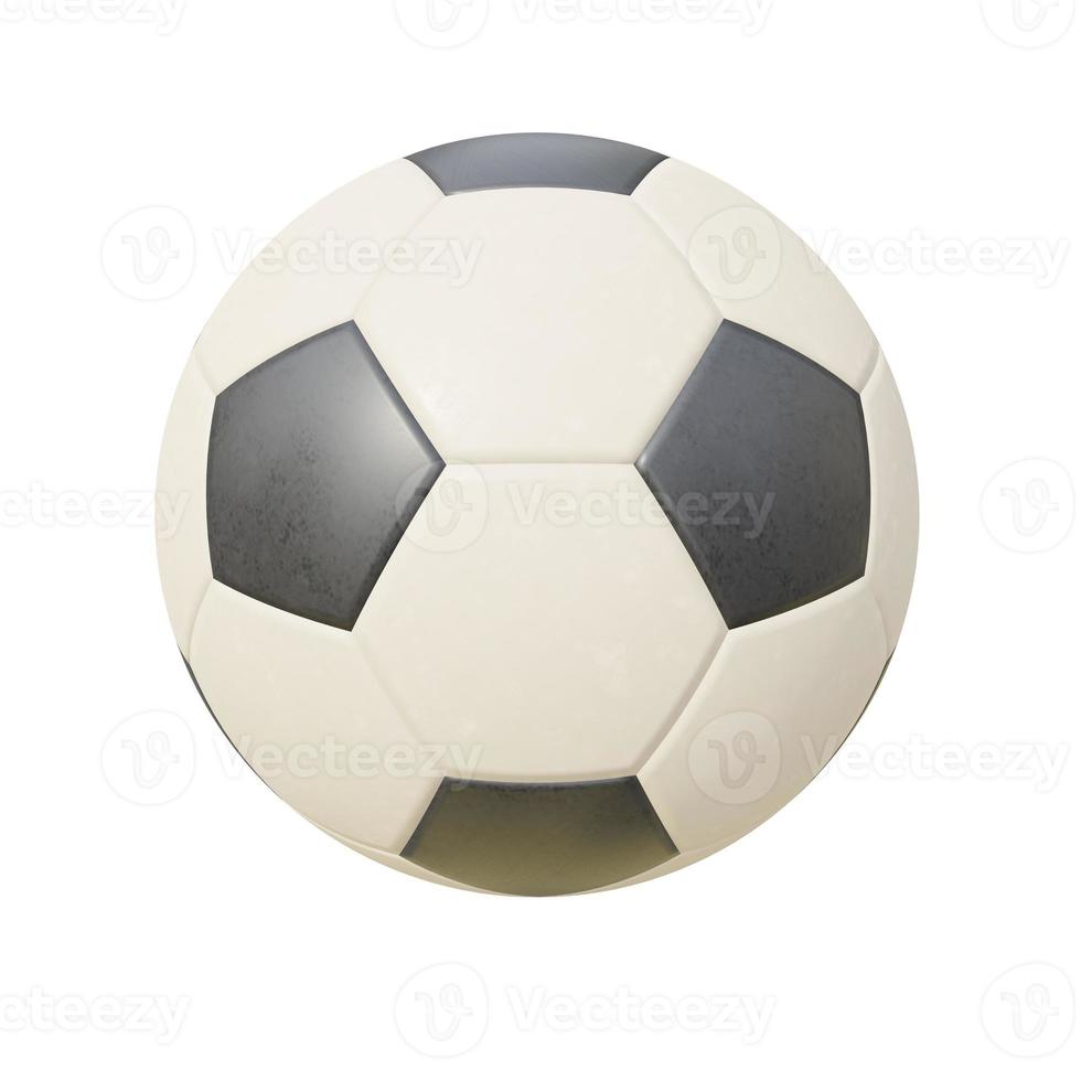 Leather soccer ball. 3D render. photo