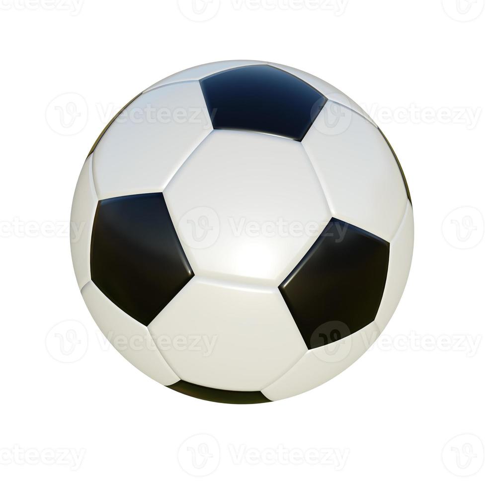 Classic soccer ball. 3D render. photo