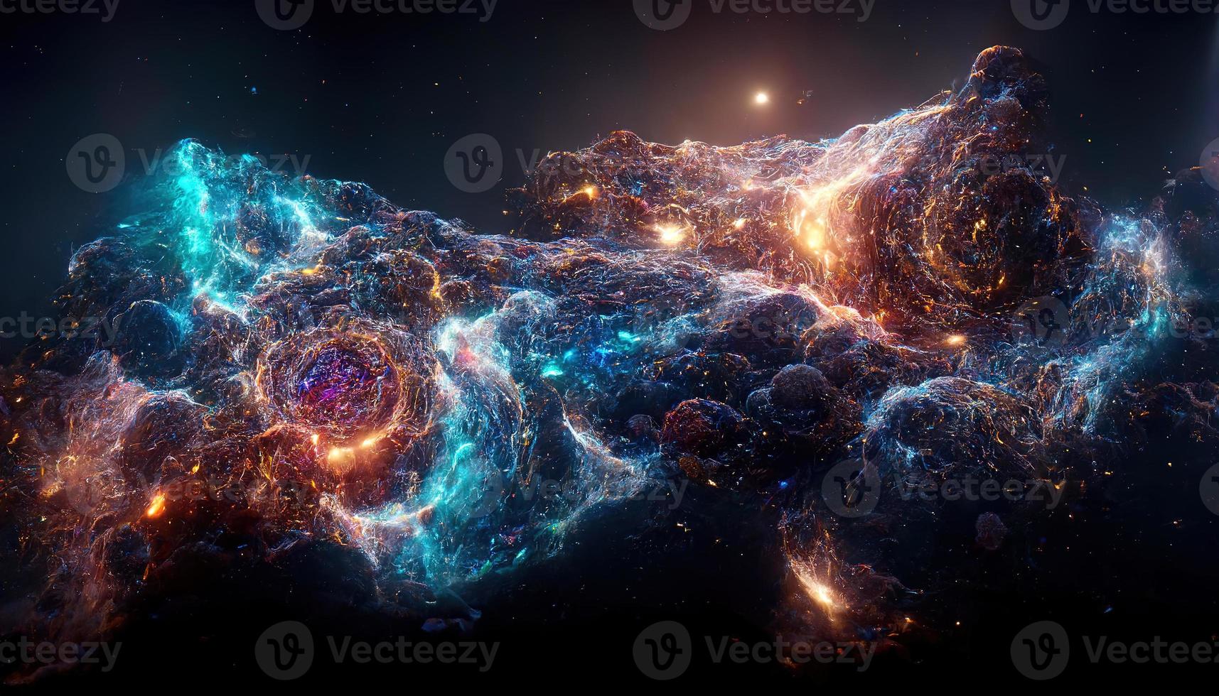 Abstract nebula. Background. AI render. photo