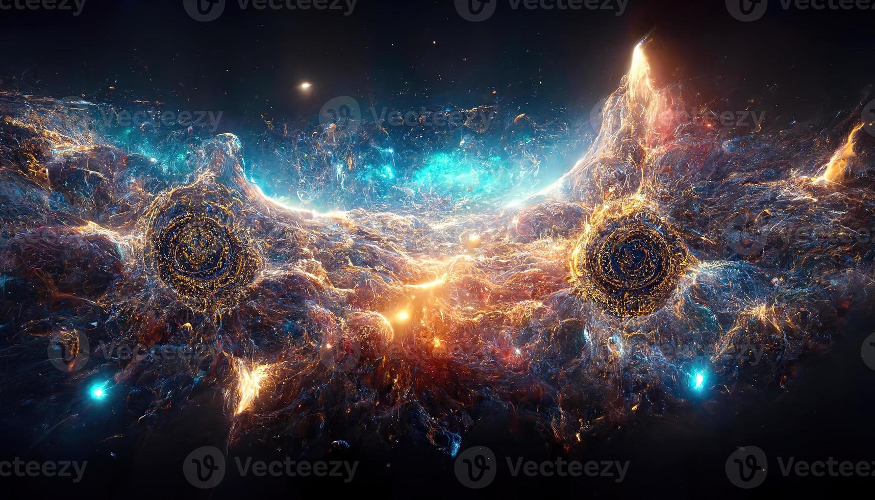 Nebula. Abstract background. Ai render. photo