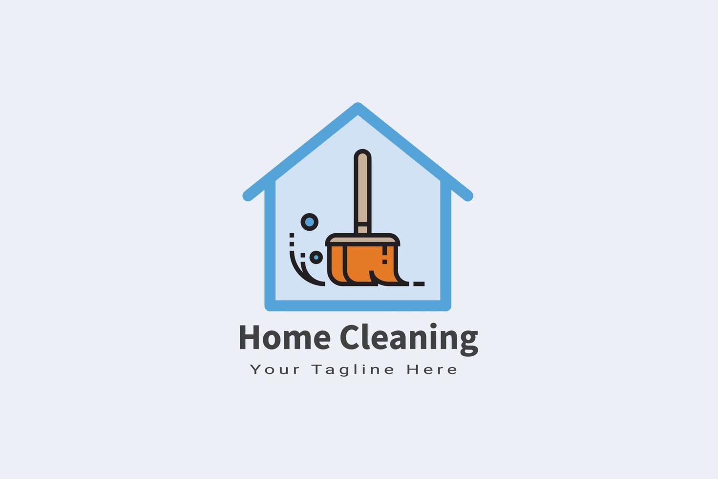 Home Cleaning logo for cleaning service company vector