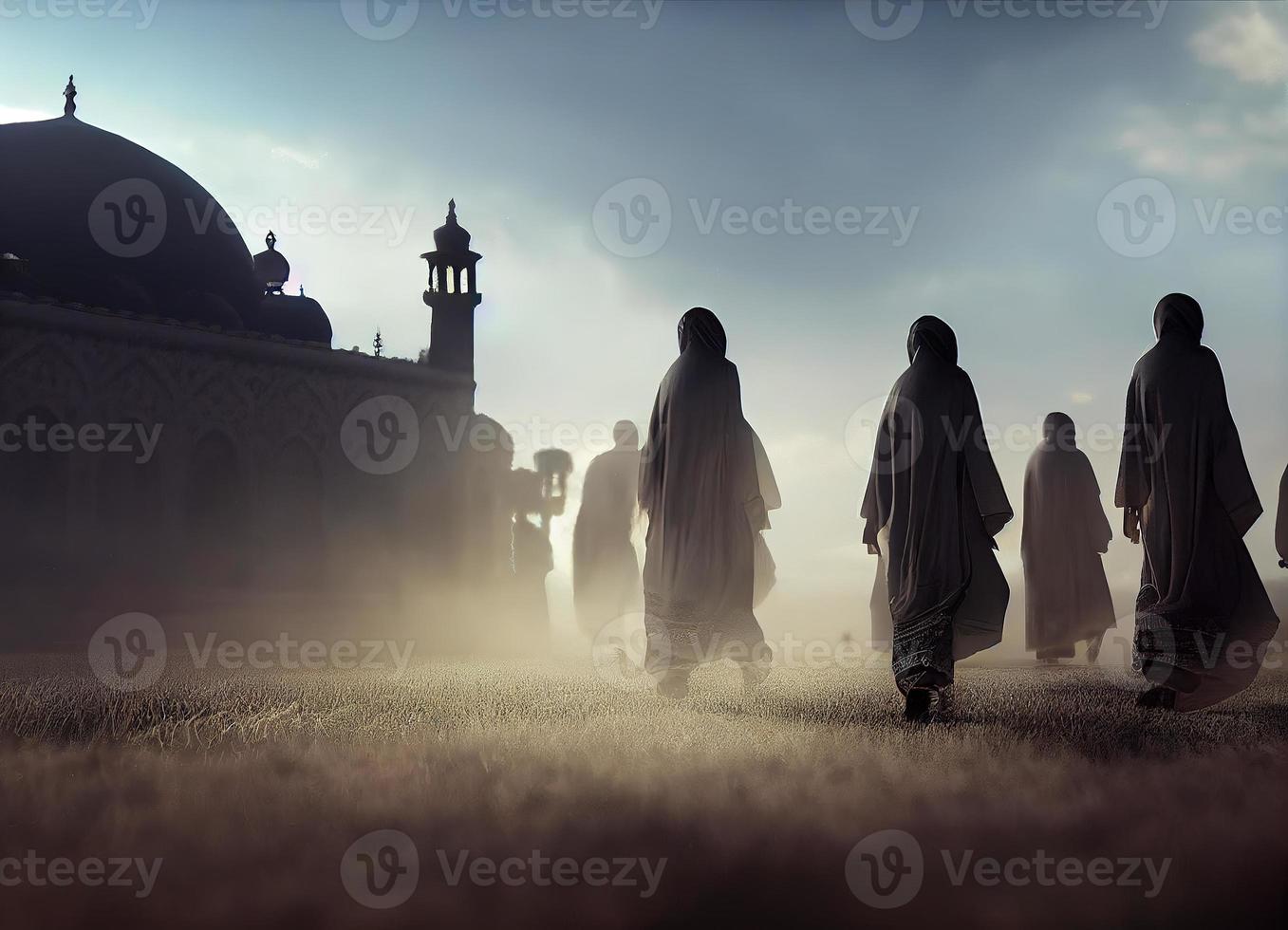 Eid al-Adha background. AI render. photo