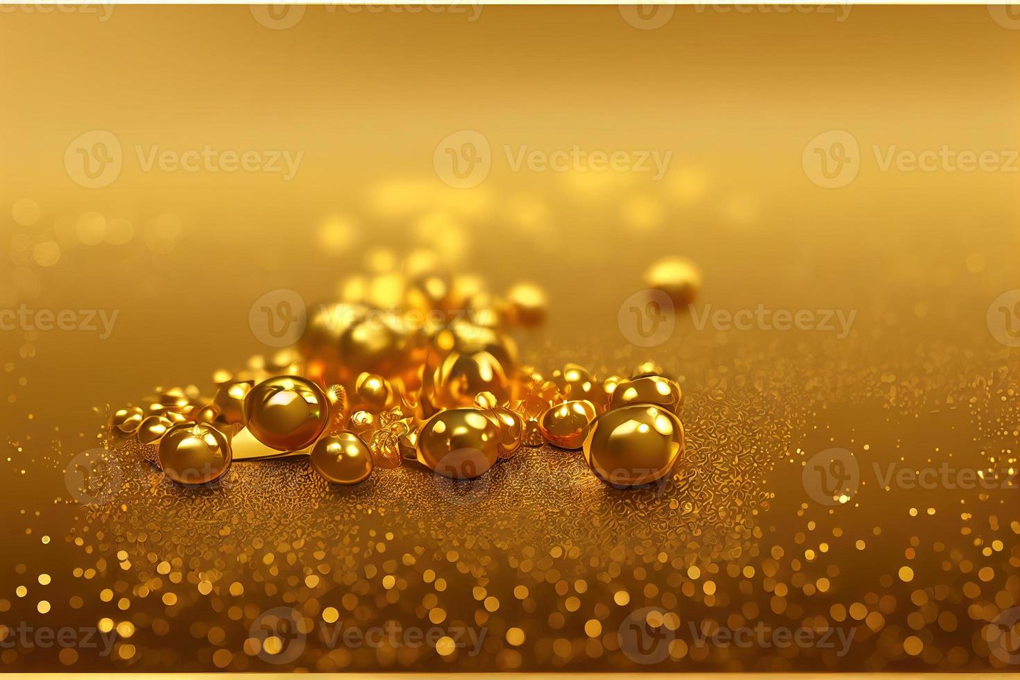Abstract gold background. Ai render photo