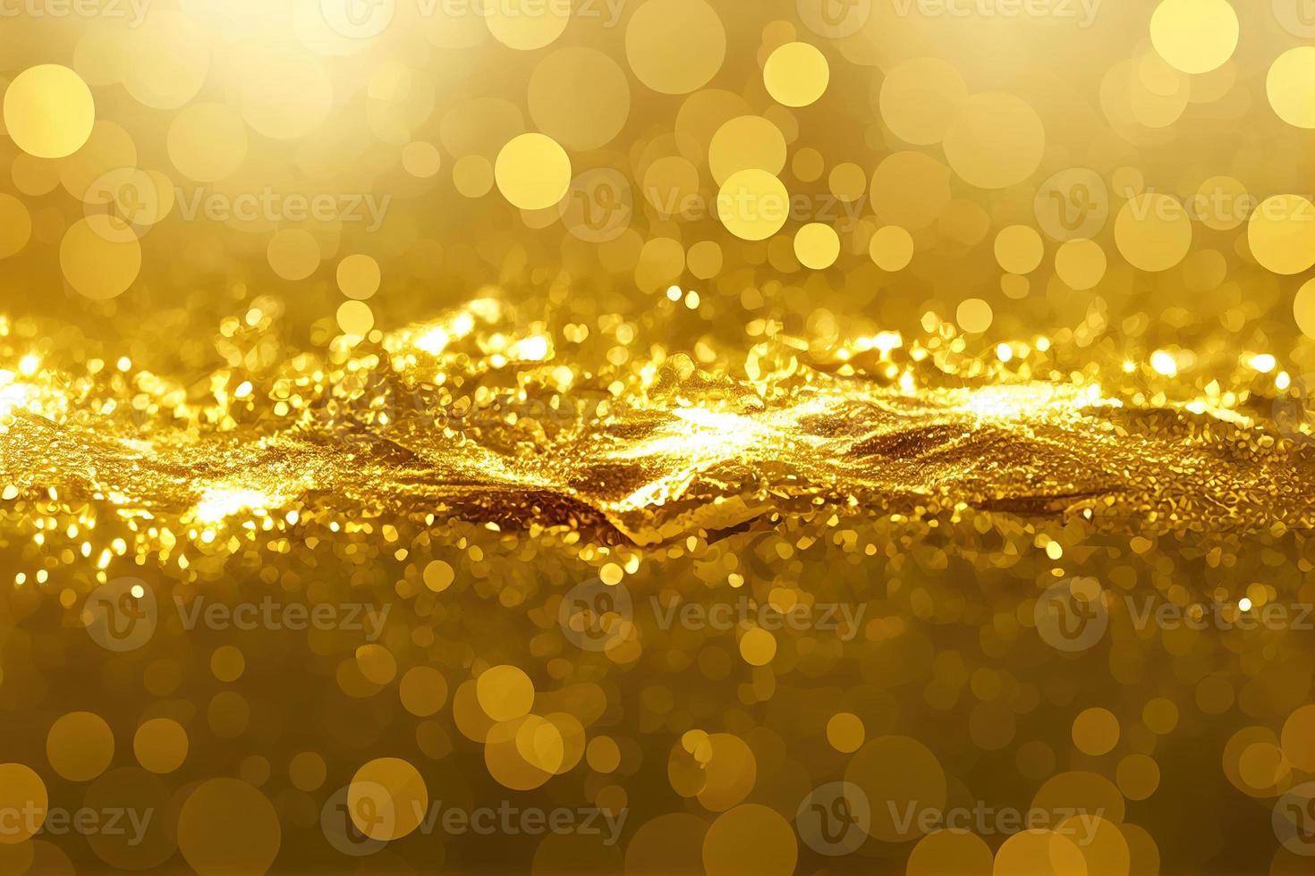 Rich gold background. AI render photo