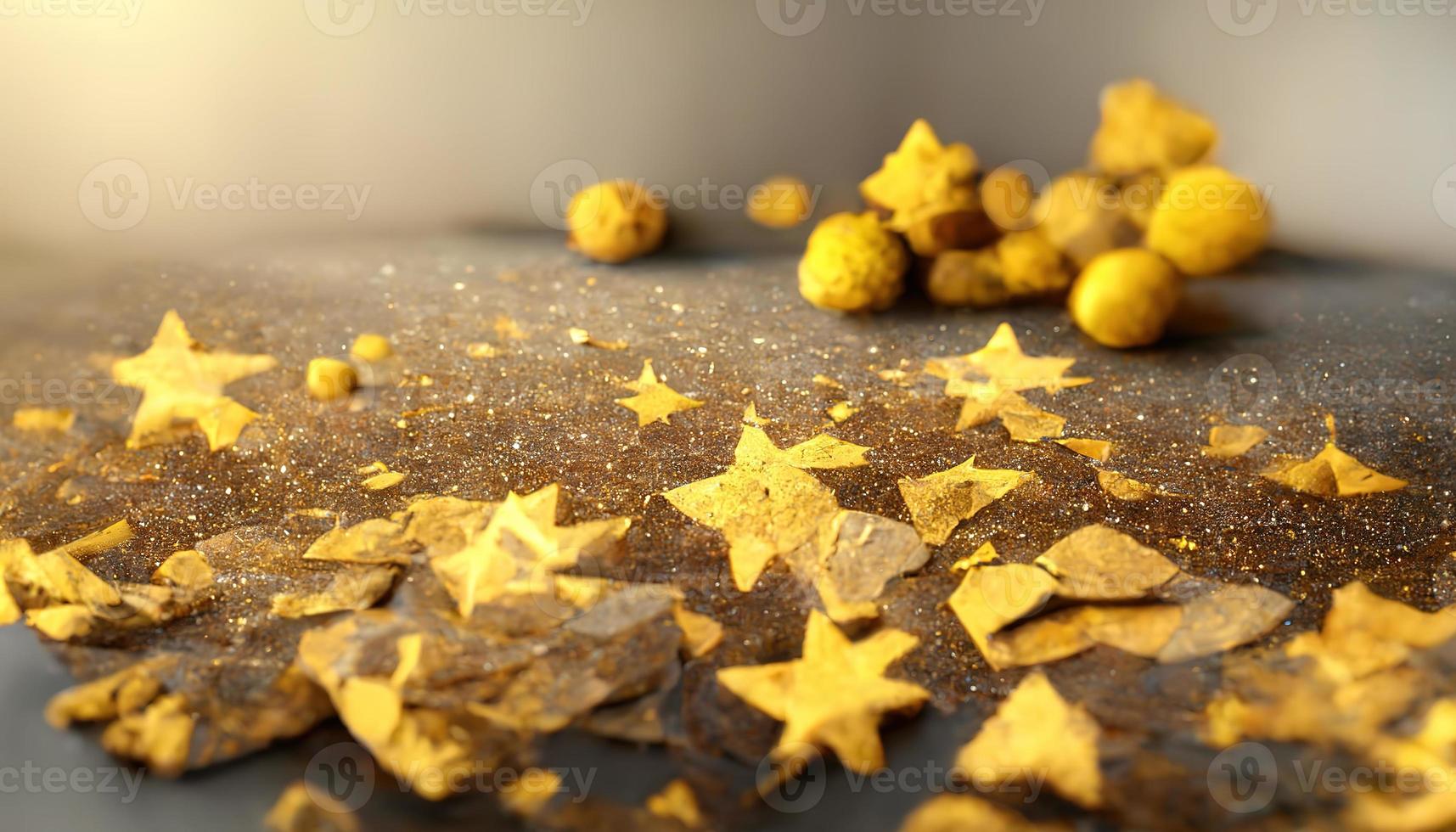 Past holiday, confetti. AI render photo