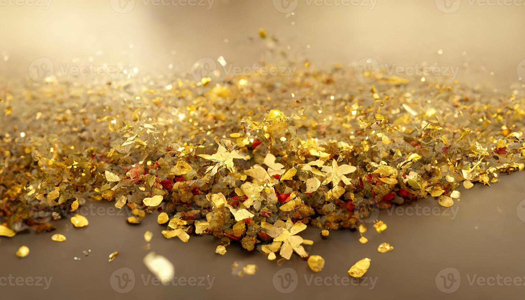 Past holiday, confetti. AI render photo