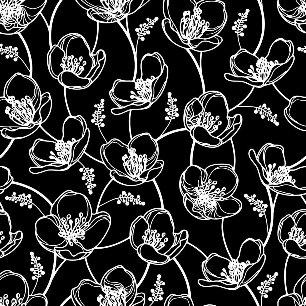 Elegance Floral Background with Jasmin vector