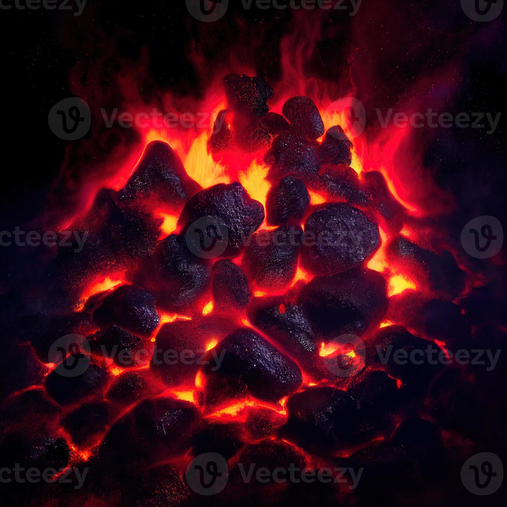 Hot burning coals. AI render. 22097930 Stock Photo at Vecteezy