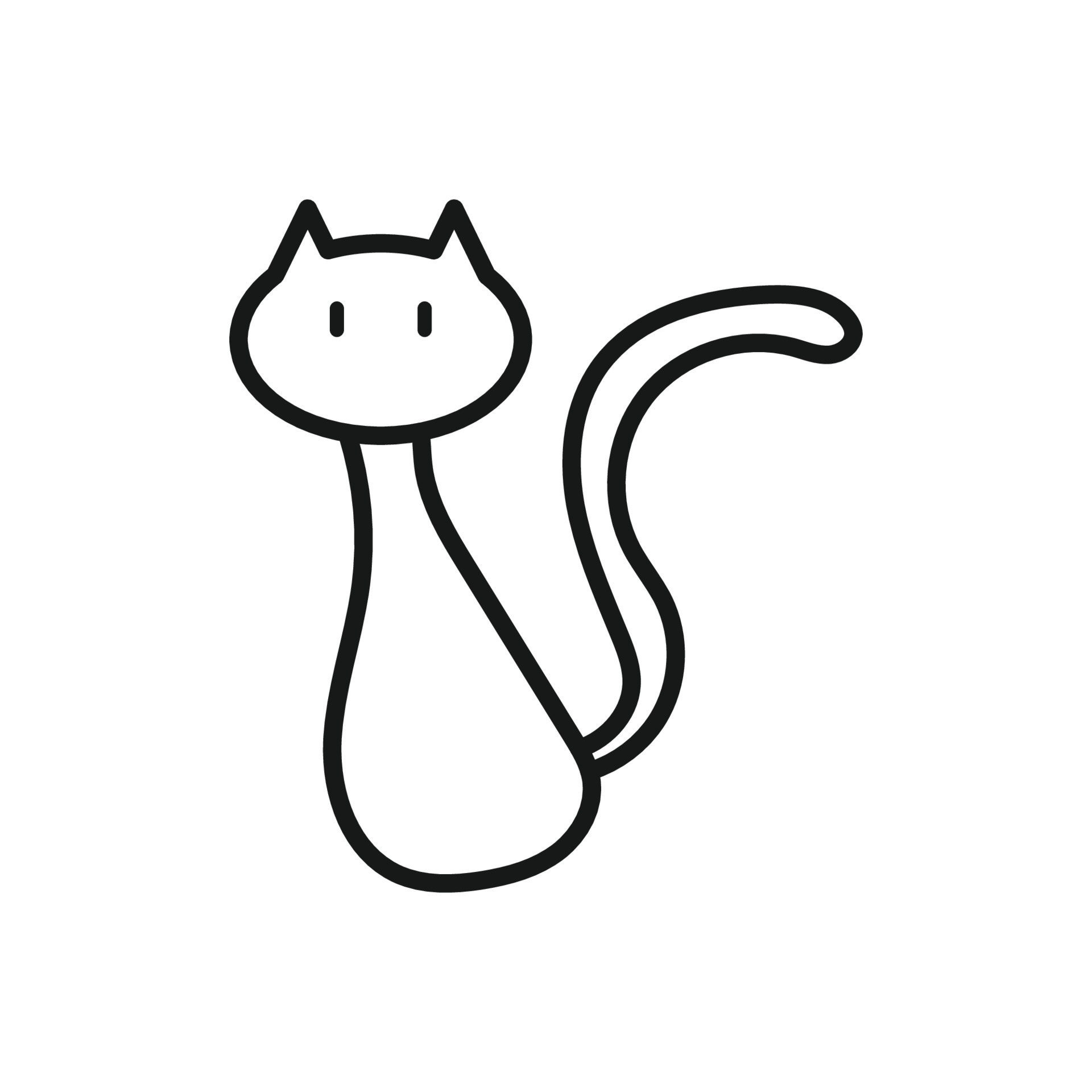 Premium Vector  Icon cat sketch on white background