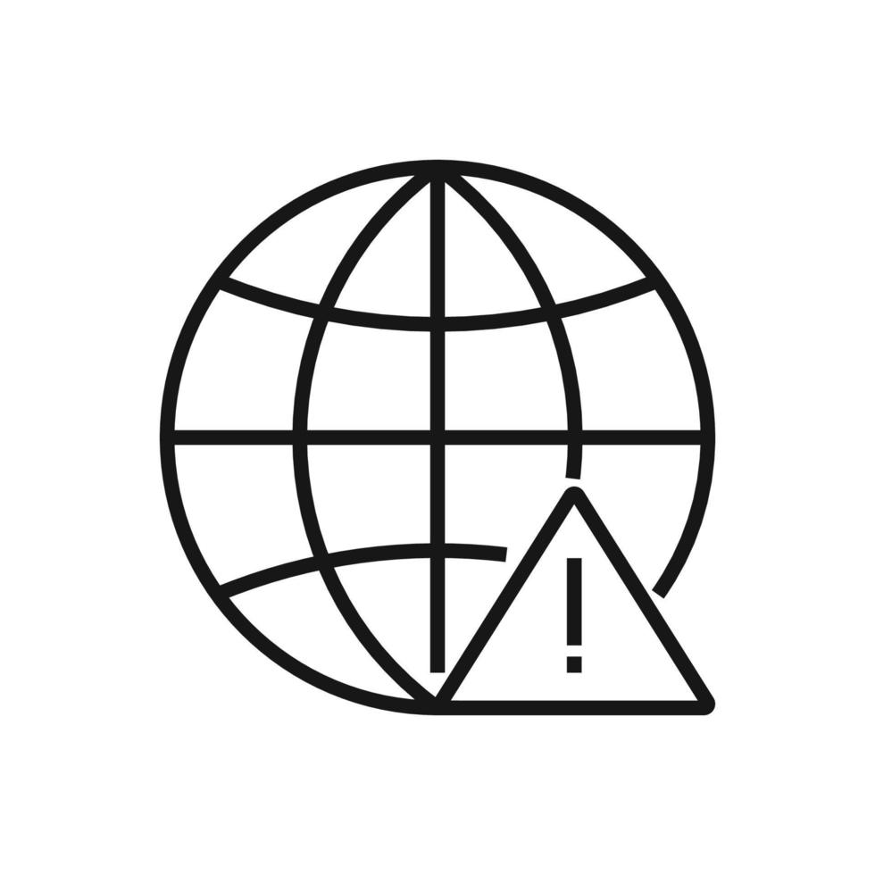 Editable Icon of Internet Error Connection, Vector illustration isolated on white background. using for Presentation, website or mobile app