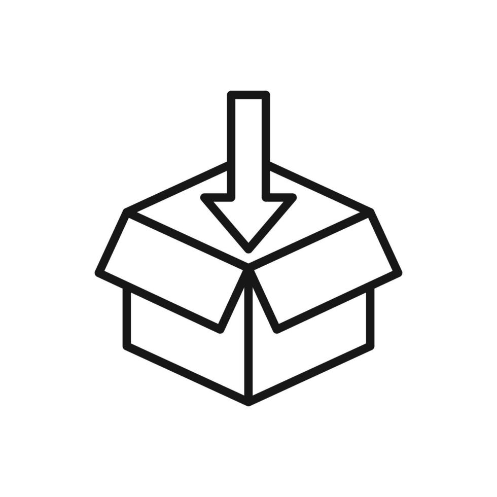 Editable Icon of Package Box, Vector illustration isolated on white background. using for Presentation, website or mobile app