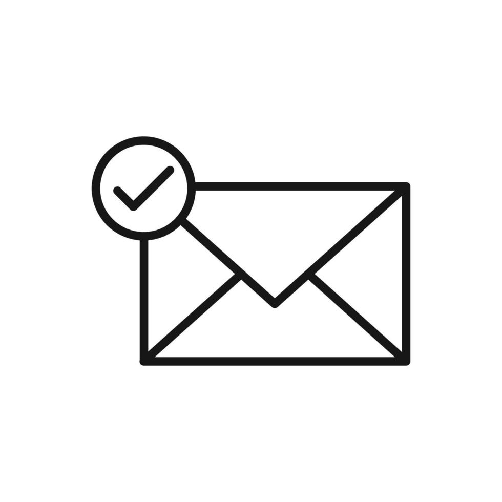 Editable Icon of Approve Message, Vector illustration isolated on white background. using for Presentation, website or mobile app