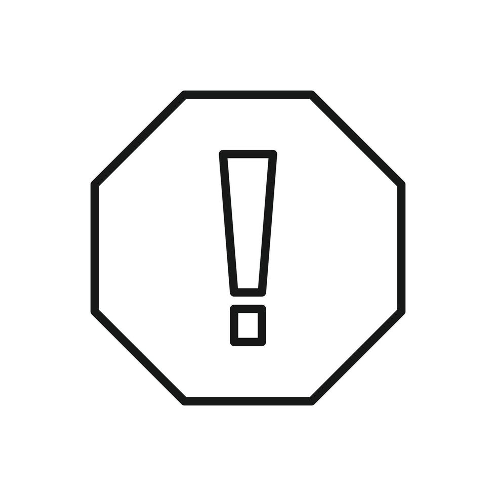 Editable Icon of Caution, Vector illustration isolated on white background. using for Presentation, website or mobile app