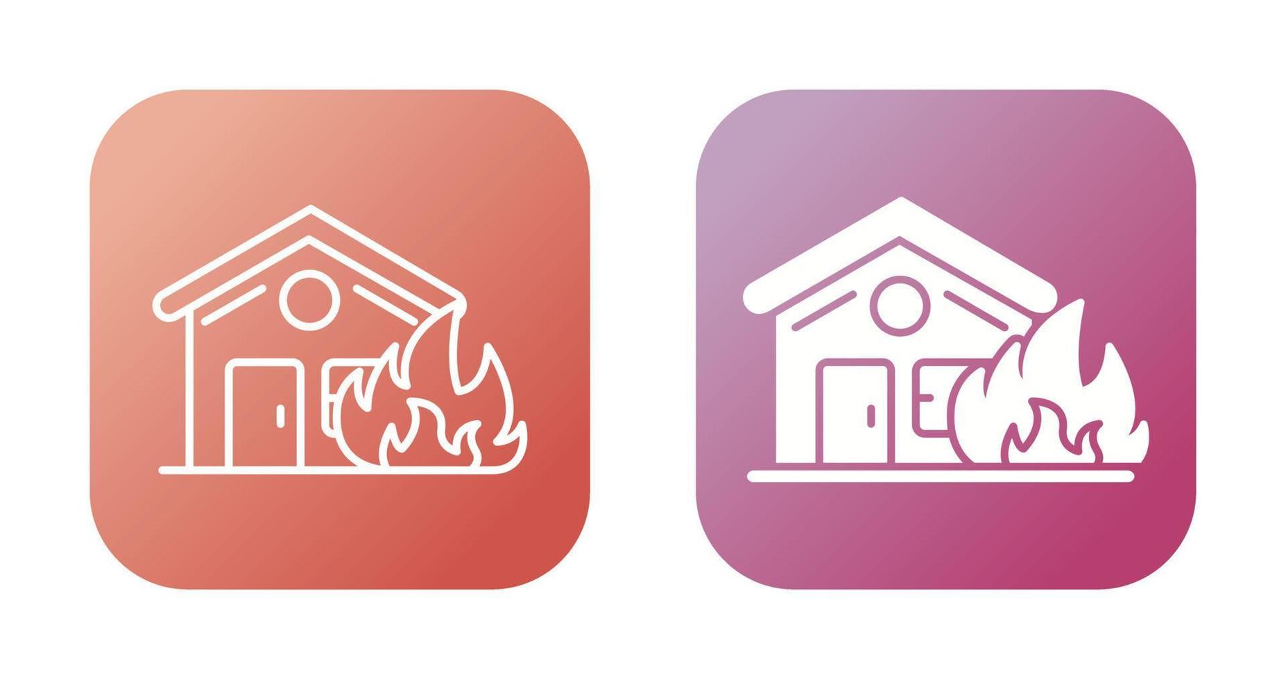 House On Fire Vector Icon