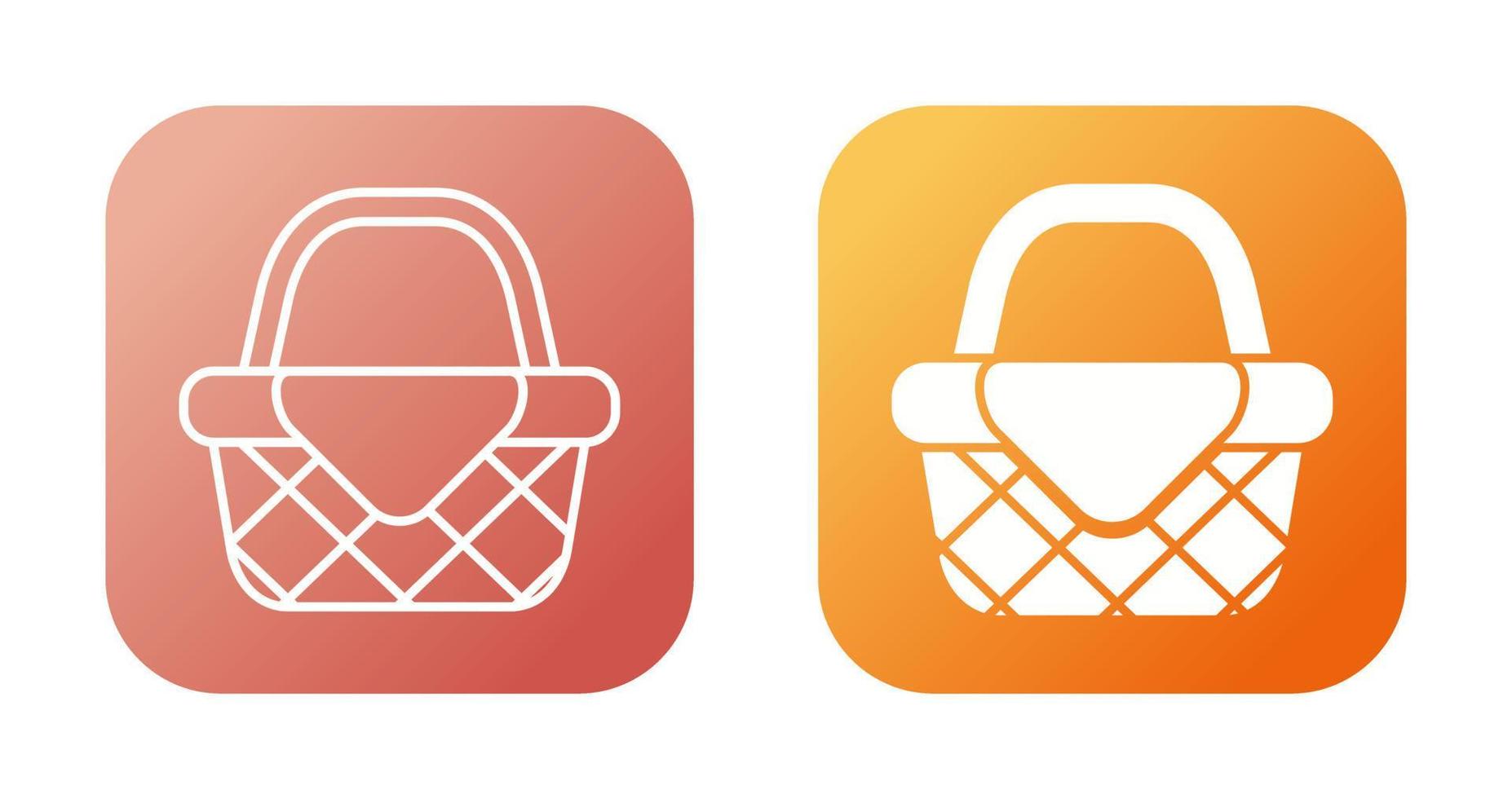 Picnic Basket Vector Icon