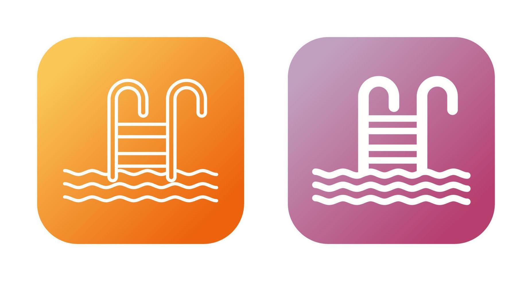 Water Stairs Vector Icon
