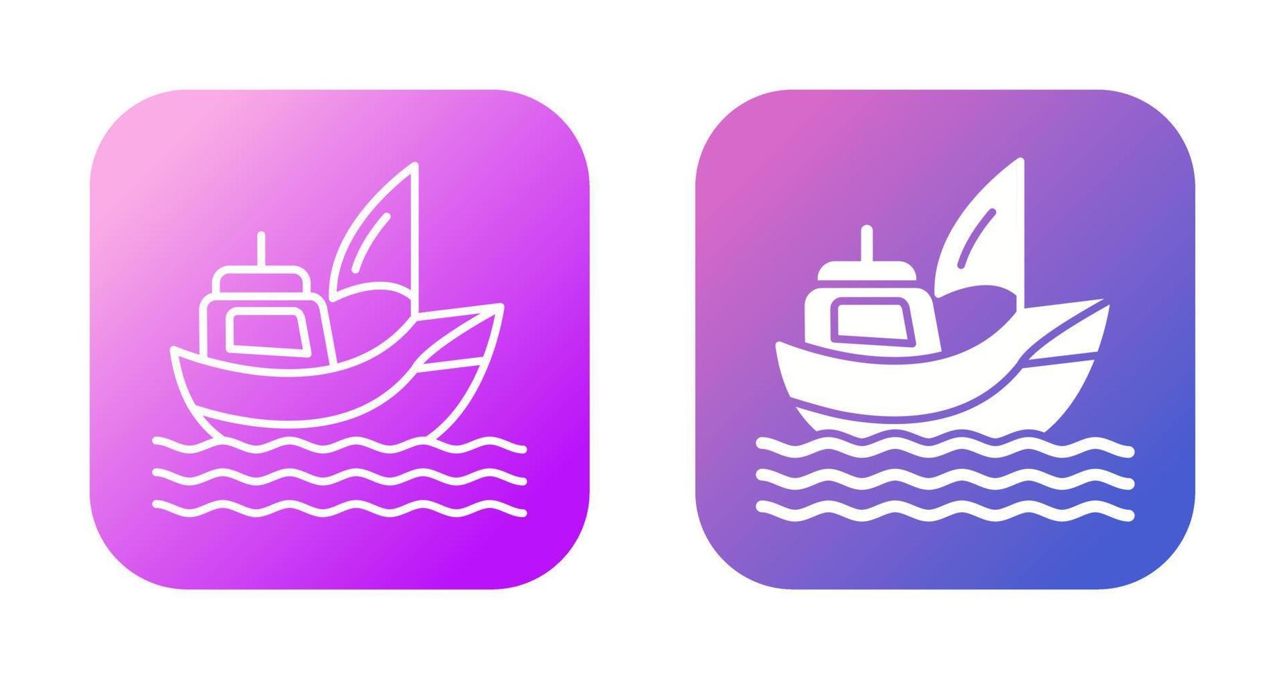 icono de vector de barco