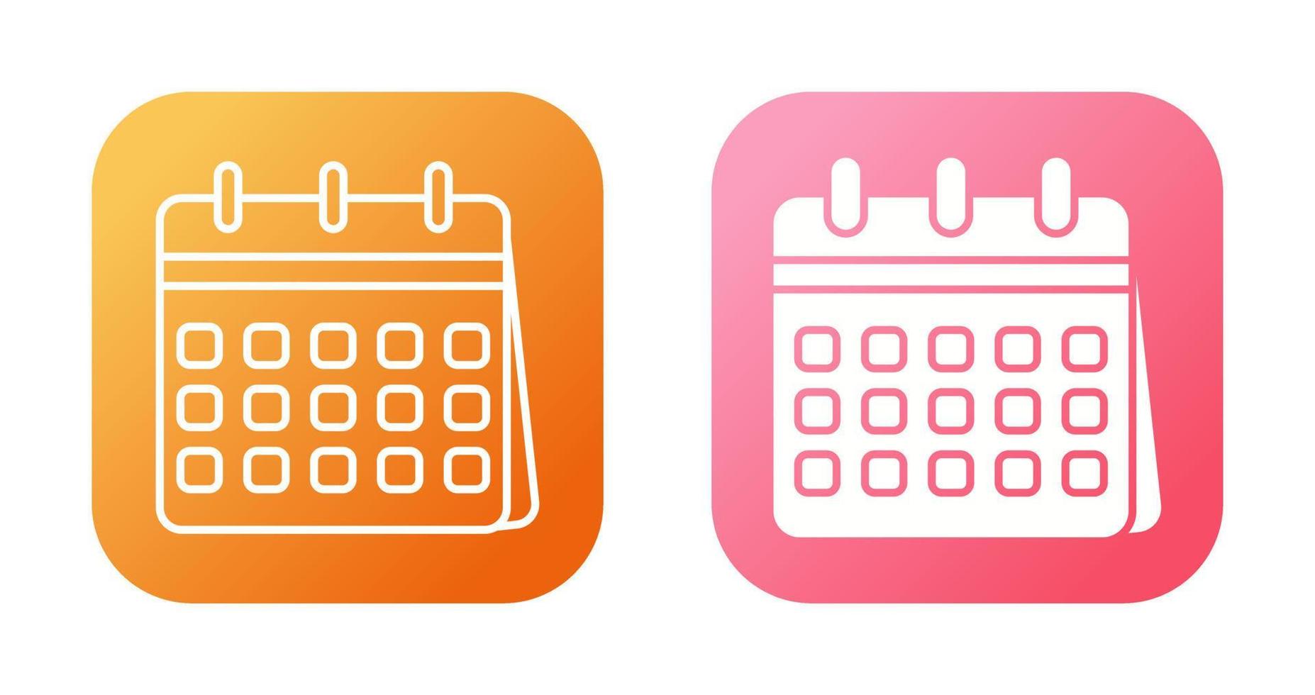 icono de vector de calendario