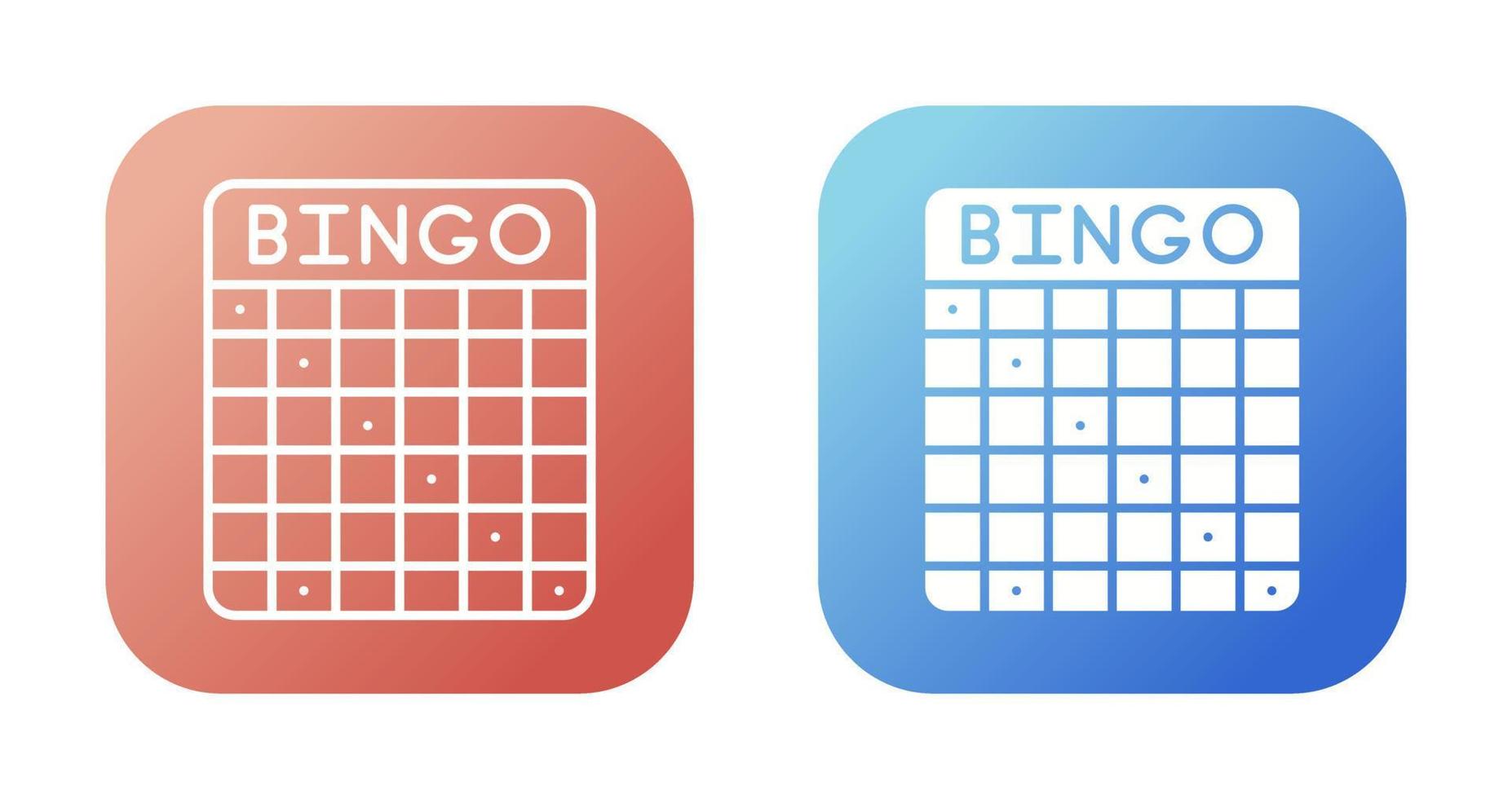 icono de vector de bingo