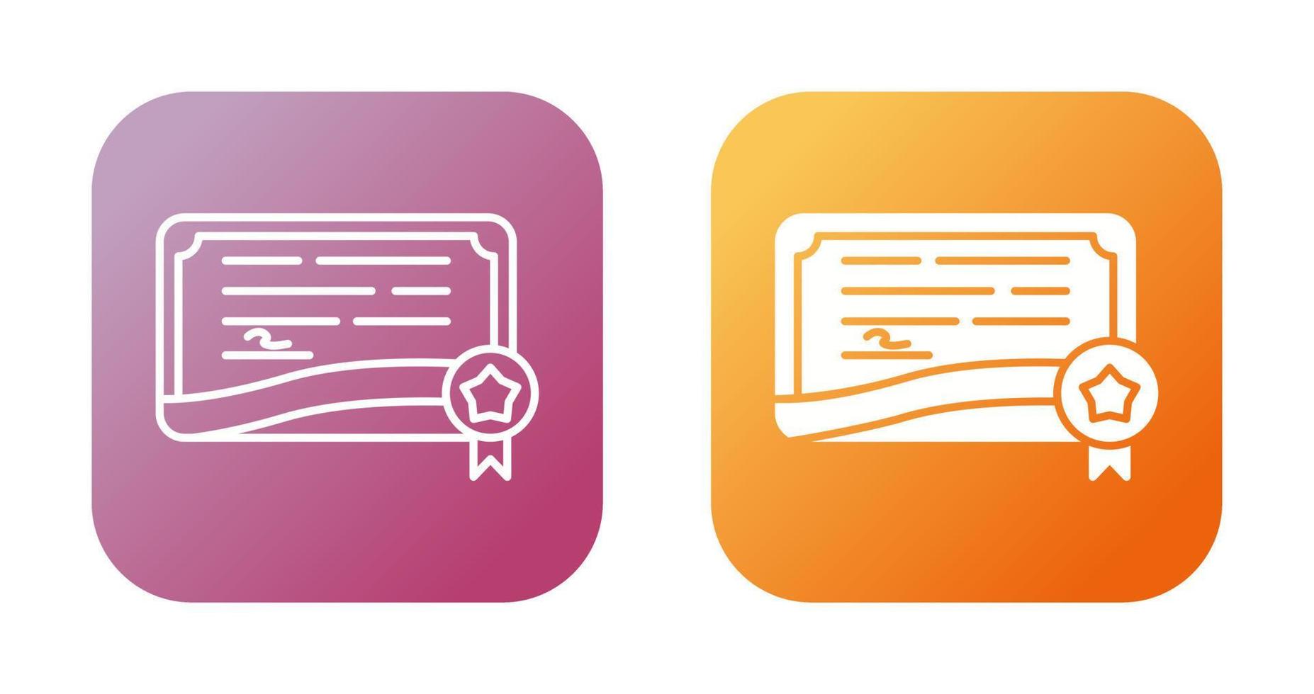 Certificate Vector Icon