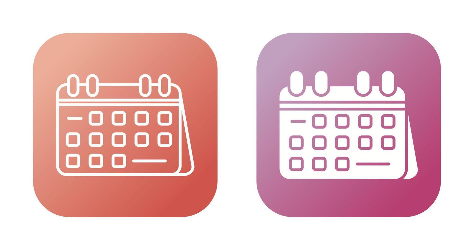 icono de vector de calendario