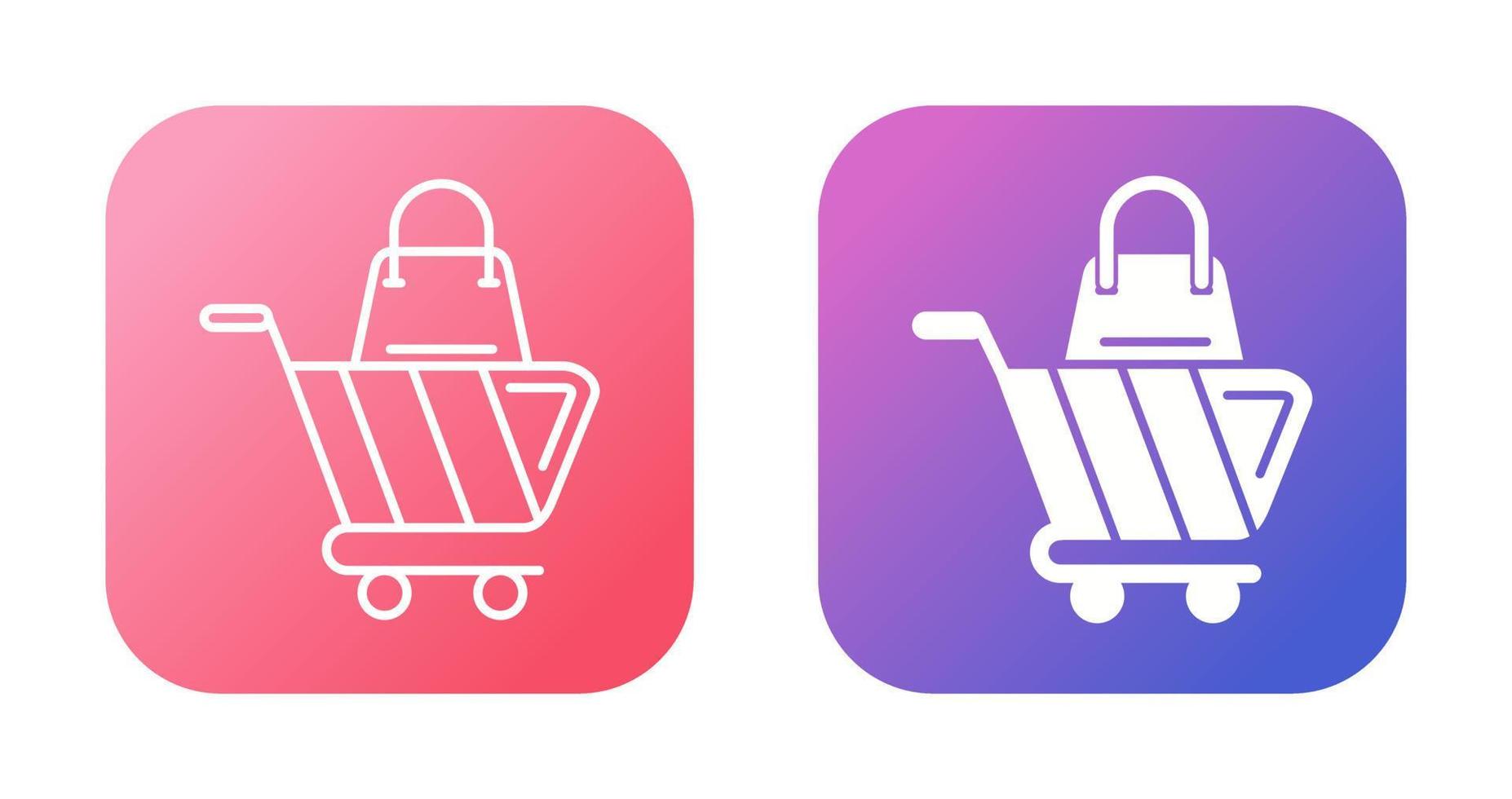 icono de vector de carrito de compras