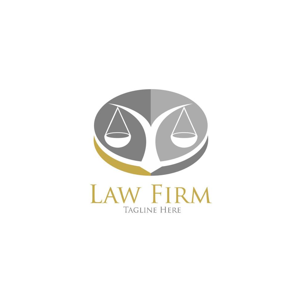 ley bufete de abogados oficina, abogado servicios diseño logo modelo. vector ilustración