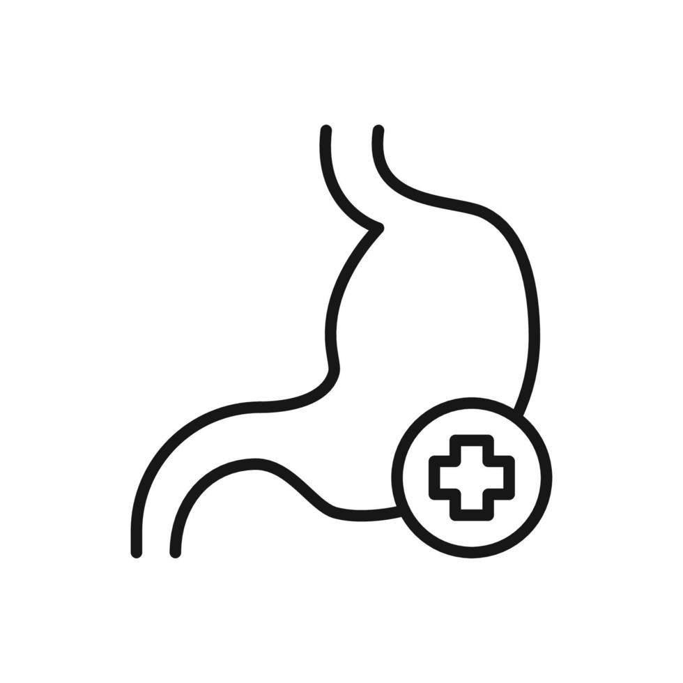 editable icono de estómago medicamento, vector ilustración aislado en blanco antecedentes. utilizando para presentación, sitio web o móvil aplicación