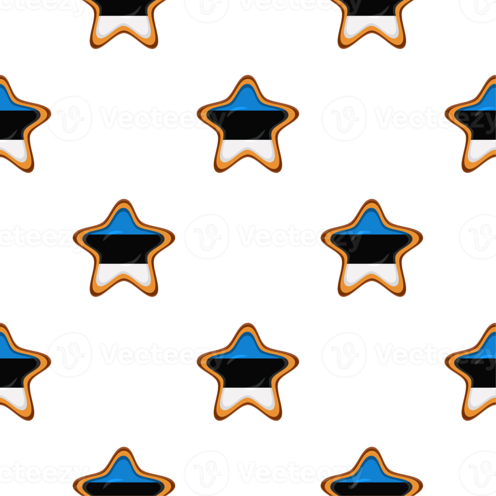 Pattern cookie with flag country Estonia in tasty biscuit png